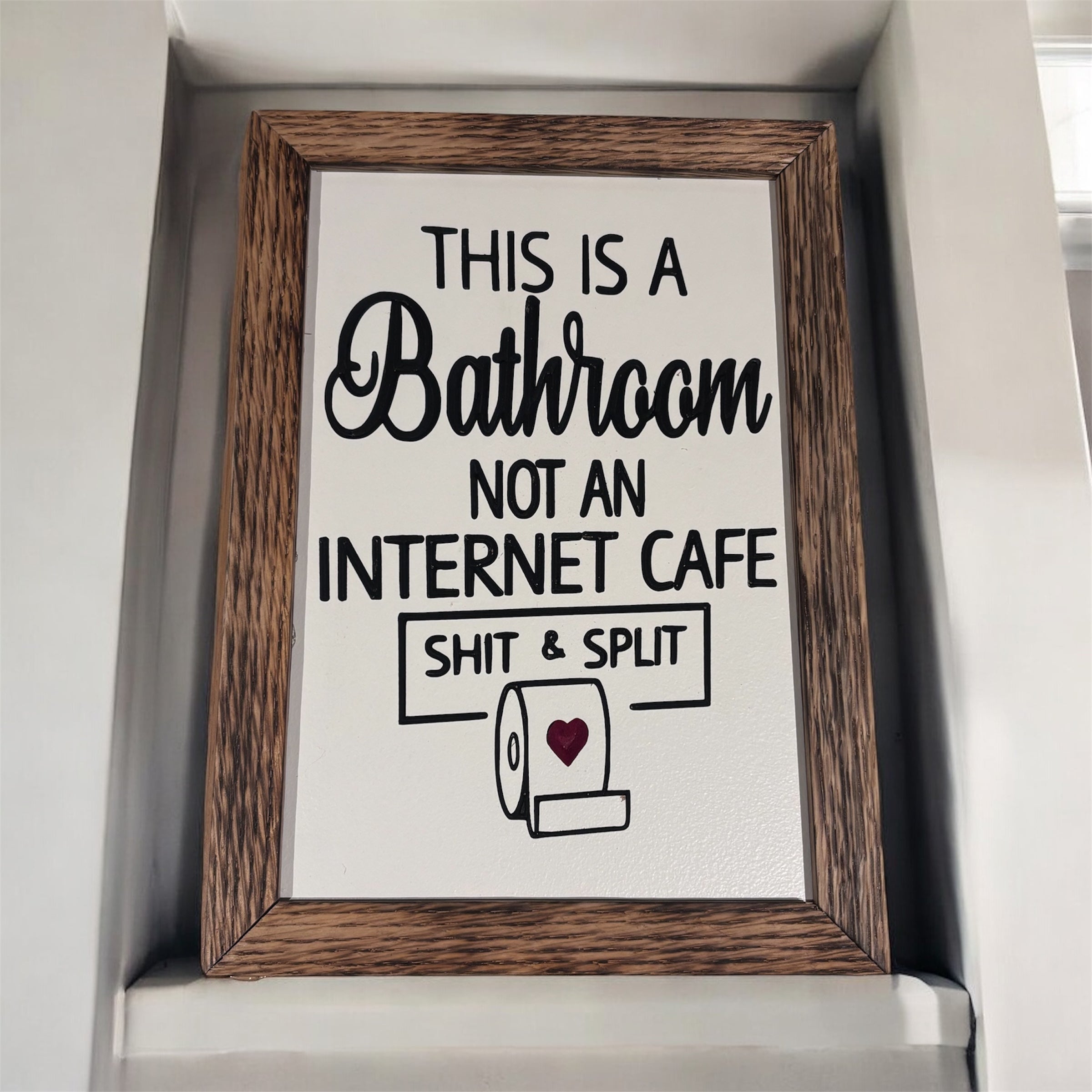 Badeskiltet - Morsomt Innrammet Skilt