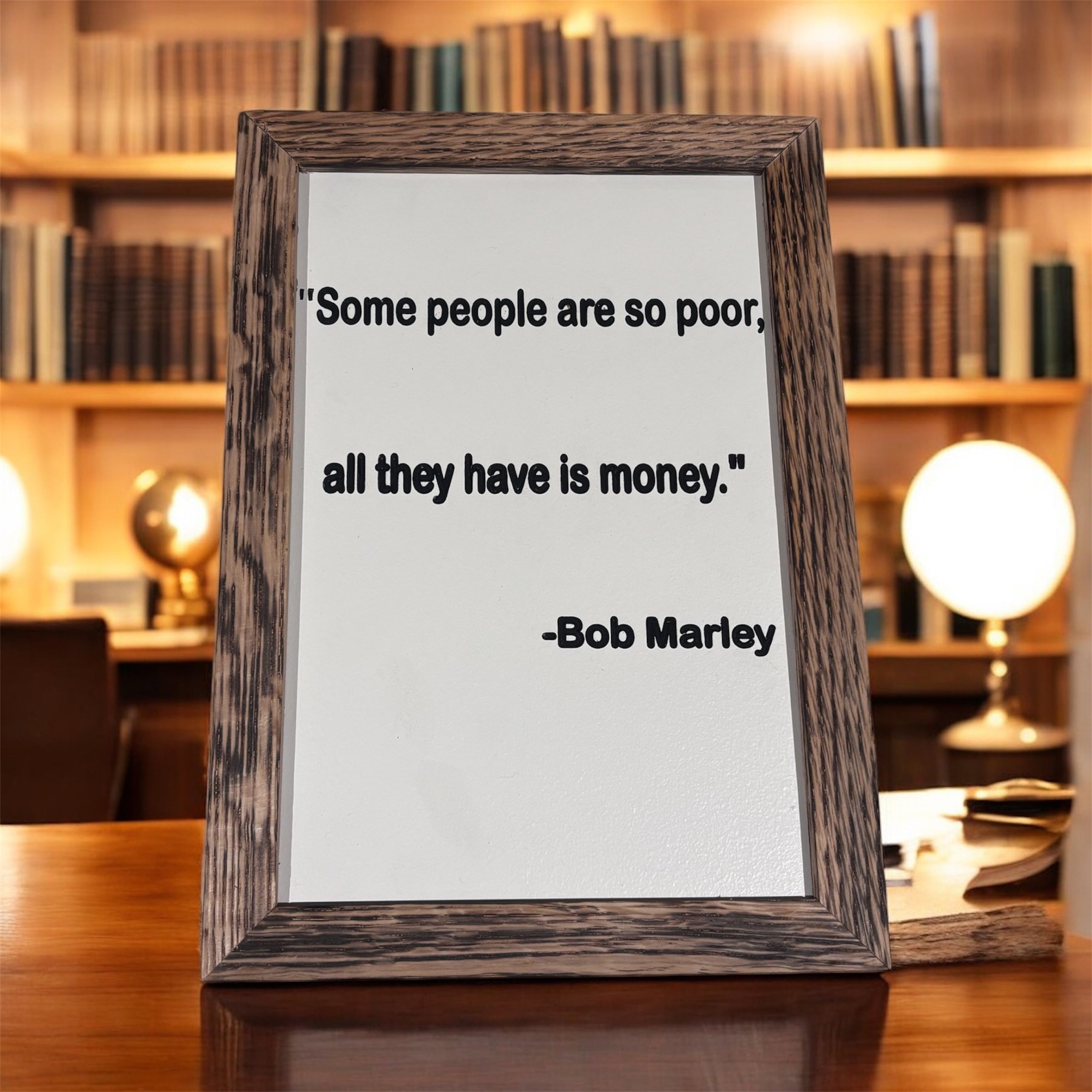 Bob Marley Sitat - Innrammet Bilde