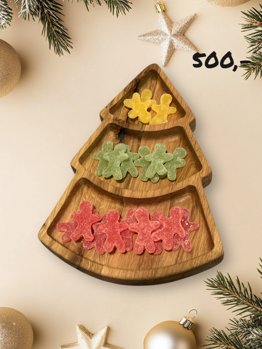 Juletre smågodtskål i ask