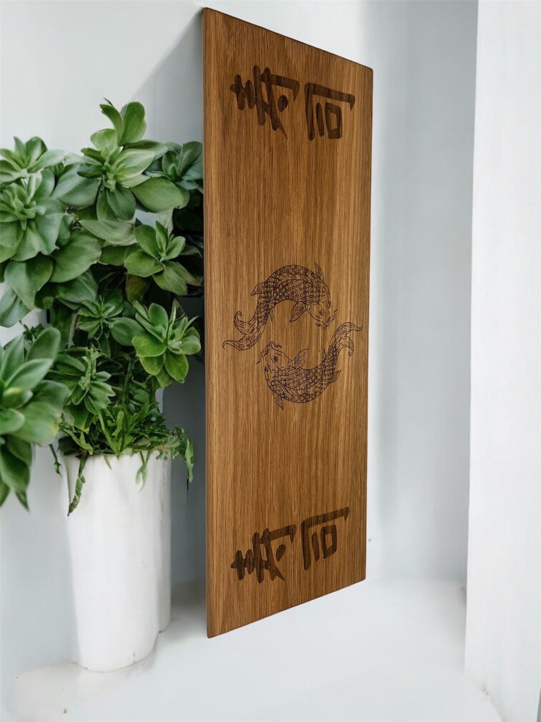 Serveringsbrett i Eik – Japansk Motiv